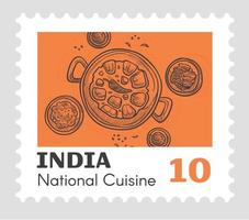 cuisine nationale de l'inde, plats et repas savoureux vecteur