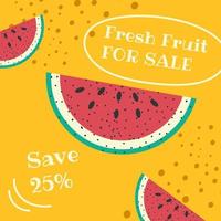 fruits frais à vendre, économisez vingt-cinq pour cent vecteur