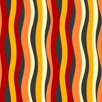 larges rayures ondulées de couleur rouge, orange, jaune. image vectorielle continue. vecteur