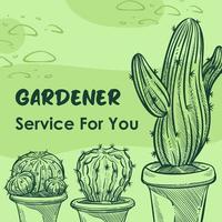 service de commande pour vous, bannières promotionnelles jardinier vecteur