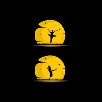 création de logo de personnes abstraites. gym, fitness, logo coloré de vecteur d'entraîneur de course. fitness actif, sport, icône et symbole web de danse