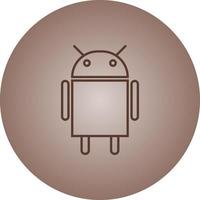 belle icône de ligne de vecteur android