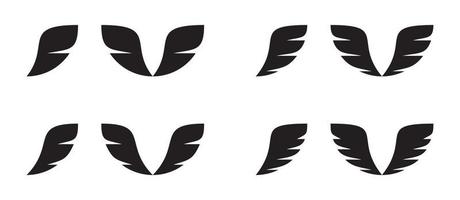 icône d'ailes d'oiseau, illustration vectorielle sur fond blanc. vecteur