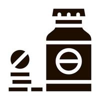 icône de vecteur de bouteille de médicaments bio suppléments