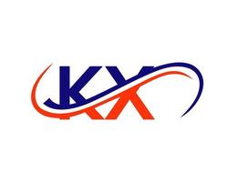 création de logo lettre kx pour le modèle vectoriel de société financière, de développement, d'investissement, d'immobilier et de gestion