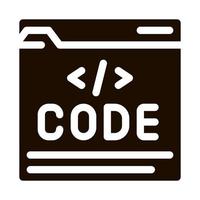 icône de vecteur de système informatique de fichier de code