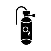 icône de vecteur de réservoir d'oxygène