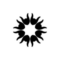 icône de fleur. symbole de fond d'affiche de magasin de fleurs de style simple. élément de conception de logo de marque de fleurs. impression de t-shirts à fleurs. vecteur pour autocollant.