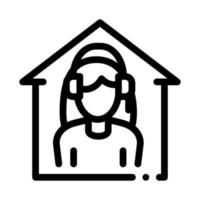 illustration vectorielle de l'icône du centre d'appels à domicile vecteur