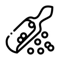 illustration vectorielle de l'icône de l'omoplate de haricots de soja vecteur