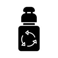 icône de vecteur de bouteille écologique