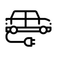 illustration de vecteur d'icône de prise de charge de voiture électro