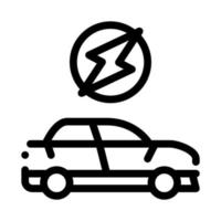 illustration de contour vectoriel icône voiture électro