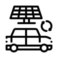 illustration de vecteur d'icône de panneau solaire de voiture électro