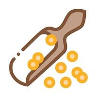 illustration vectorielle de l'icône de l'omoplate de haricots de soja vecteur