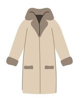 manteau de fourrure pour l'hiver pour les femmes, vecteur de vêtements