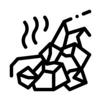 illustration vectorielle de l'icône de l'effondrement de la montagne vecteur