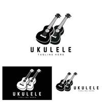 création de logo de musique ukulélé minimaliste, vecteur de guitare ukulélé. création de logo d'ukulélé