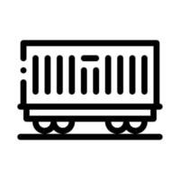 illustration vectorielle de l'icône de transport de conteneur de chariot vecteur