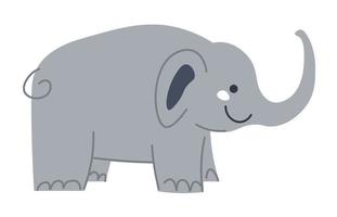 animal éléphant portrait de mammifère avec tronc vecteur