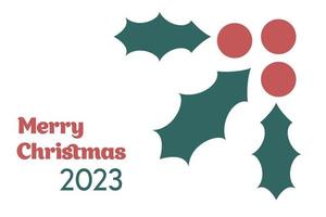 joyeux noël 2023, carte postale ou carte de voeux vecteur