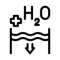 jus ajouter de l'eau icône illustration de contour vectoriel