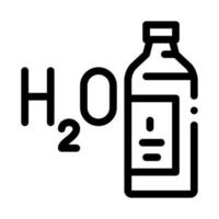 illustration vectorielle de l'icône de la bouteille d'eau h2o vecteur