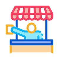illustration vectorielle de l'icône du vendeur de nourriture de rue vecteur