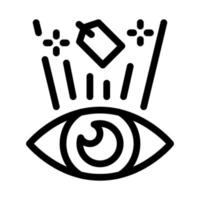 étiquette de prix voir l'illustration vectorielle de l'icône de l'œil humain vecteur
