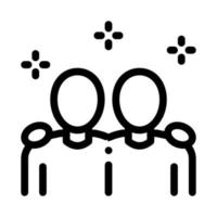 illustration vectorielle de l'icône d'amis humains multiraciaux vecteur