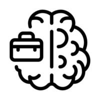 illustration vectorielle de l'analyse de rentabilisation et de l'icône du cerveau vecteur