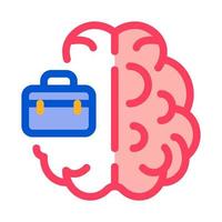 illustration vectorielle de l'analyse de rentabilisation et de l'icône du cerveau vecteur