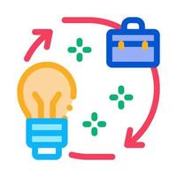 idée d'entreprise cercle flèches icône vecteur contour illustration