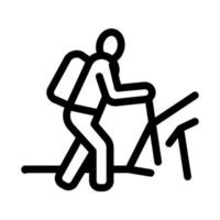 illustration vectorielle de l'icône de randonnée humaine vecteur