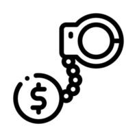 prison ou liberté pour de l'argent sous caution icône illustration vectorielle vecteur