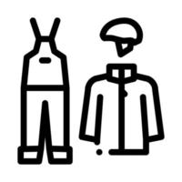 illustration de contour vectoriel icône vêtements d'alpinisme