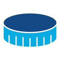 icône de deux couleurs de glyphe de rondelle de hockey vecteur