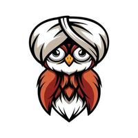 nouveau design de mascotte hibou sorban vecteur