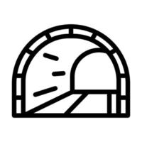 tunnel avec illustration vectorielle d'icône de ligne de chemin de fer vecteur