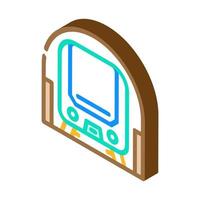 illustration vectorielle d'icône isométrique de train de métro souterrain vecteur