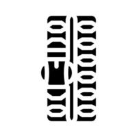 bracelet paracord glyphe icône illustration vectorielle télévision vecteur