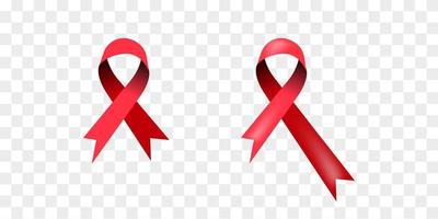 rubans rouges pour la journée mondiale du sida. vecteur
