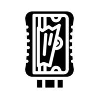 taille-crayon papeterie glyphe icône illustration vectorielle vecteur
