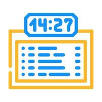 calendrier informations couleur icône illustration vectorielle vecteur