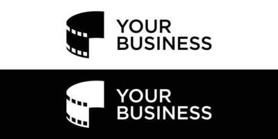 logo élégant lettre c pour illustration vectorielle de film en bande vecteur