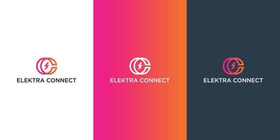 illustration vectorielle de conception de logo d'énergie de boulon de foudre. création de logo électrique. adapté aux logos commerciaux et industriels.