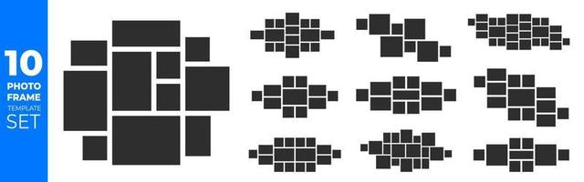 ensemble de 10 pièces de photo de cadre de collège vierges ou ensemble de méga collection de maquette de vecteur d'image. Cadre. image collège. cadres photo. ensemble de cadre photo. lot de cadres photo.