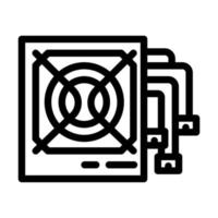 illustration vectorielle de l'icône de la ligne de l'ordinateur d'alimentation vecteur