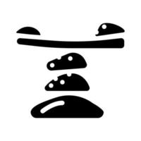 harmonie zen glyphe icône illustration vectorielle vecteur