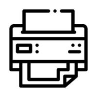 feuille imprimée par l'illustration vectorielle de l'icône de l'imprimante vecteur